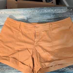 Women’s Orange Casual Stretch Shorts